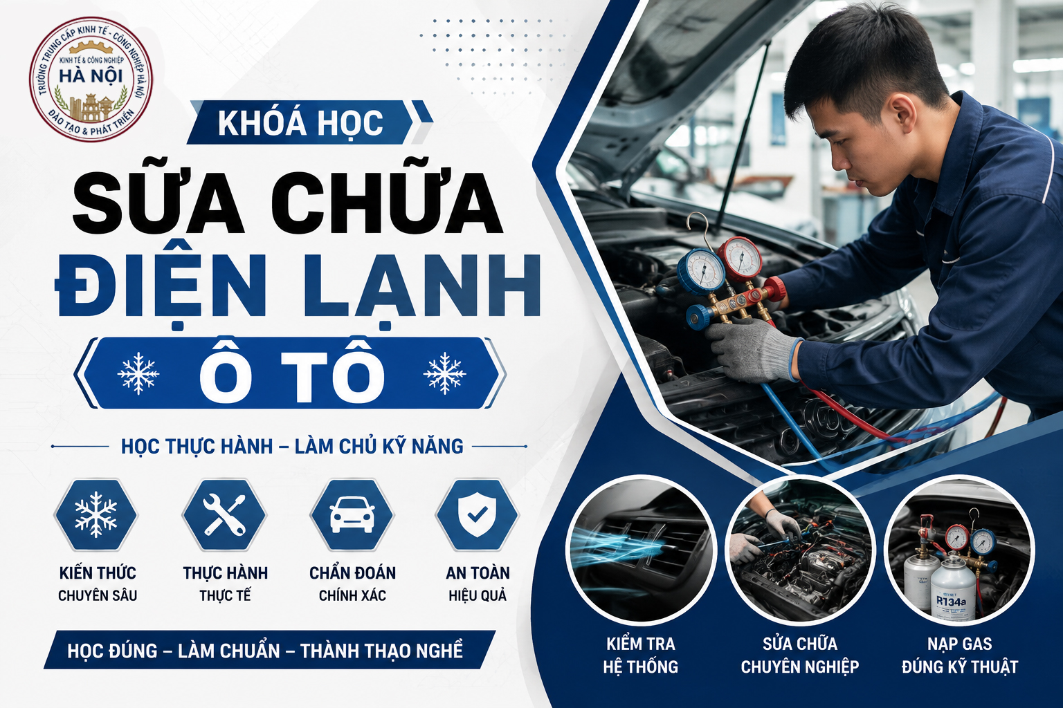 LỚP SƠ CẤP SỬA CHỮA ĐIỆN LẠNH Ô TÔ